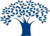 Large Blue Tree Clip Art