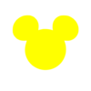 Bright Yellow Mickey Head Clip Art