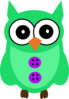 Owl Button Clip Art