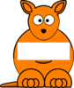 Orange Sightword Kangaroo Clip Art