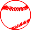 Red Thick Baseball Clip Art