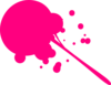 Neon Pink Splat Clip Art