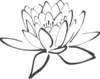 Lotus In Dark Gray Clip Art