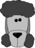 Gray Dog Face Clip Art