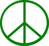 Green Peace Sign Clip Art