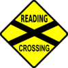 Reading Crossing White Clip Art