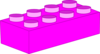 Hot Pink Lego Brick Clip Art