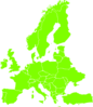 Euromap Green 2 Clip Art