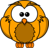 Light Orange Owl Clip Art