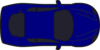 Blue Car - Top View Clip Art