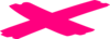 Pink X Symbol 2 Clip Art