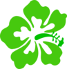 Green Tropical Flower Clip Art