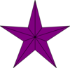 Purple Lined Star Clip Art