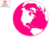 Pink Globe2 Clip Art