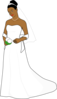 African American Bride With Blue Eyes Clip Art
