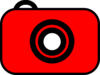 Camera Red White Clip Art
