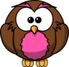 Pink And Brown Owl Clip Art