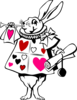 Wonderland Bunny Pink And Red Clip Art