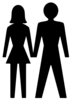 Man And Woman (heterosexual) Icon (alternate) Clip Art