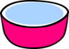 Pink Water Bowl For Dog Clip Art