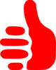 Red Thumbs Up Clip Art