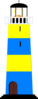 Yellow And Blue Lighthouse Clip Art