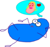 Blue Jelly Bean Love Clip Art