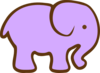 Purple Elephant  Clip Art