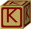 Letter Alphabet  Block K Clip Art