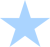 Pastel Blue Star Clip Art