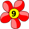 Counting Flower Clip Art