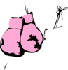 Pink Boxing Gloves Clip Art