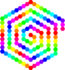 120 Hexagon Spiral Clip Art