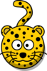 Leopard Head With Tail Clip Art