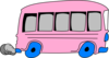 Pink School Bus Clip Art