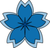 Blue Sakura Blossom Clip Art