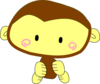 Brown Happy Monkey Clip Art