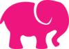 Hot Pink Elephant Clip Art