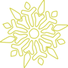 Snowflake Green White Clip Art