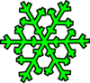 Green Snowflake Clip Art