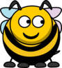 Bee Looking Right Clip Art