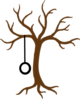 Bare Tree With Tire Swing Clip Art