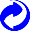 Blue Concentric Arrows Clip Art