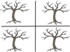 4 Trees Clip Art