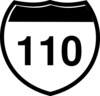 Interstate Sign I 110 Clip Art