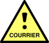 Yellow Caution Courrier Clip Art