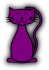 Purple Cat Clip Art