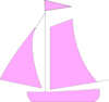 Pink Sail Boat Clip Art