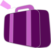 Purple Luggage Clip Art