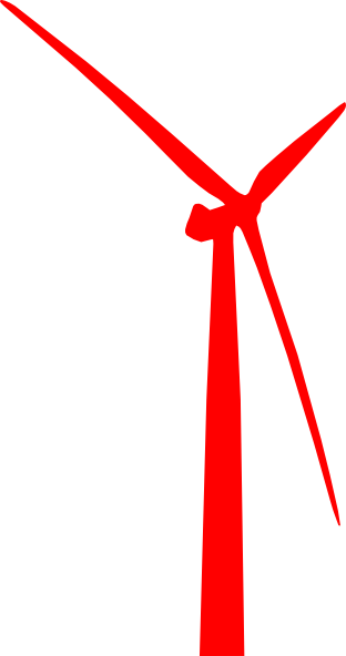 Red Wind Turbine Clip Art at Clker.com - vector clip art online, royalty  free & public domain